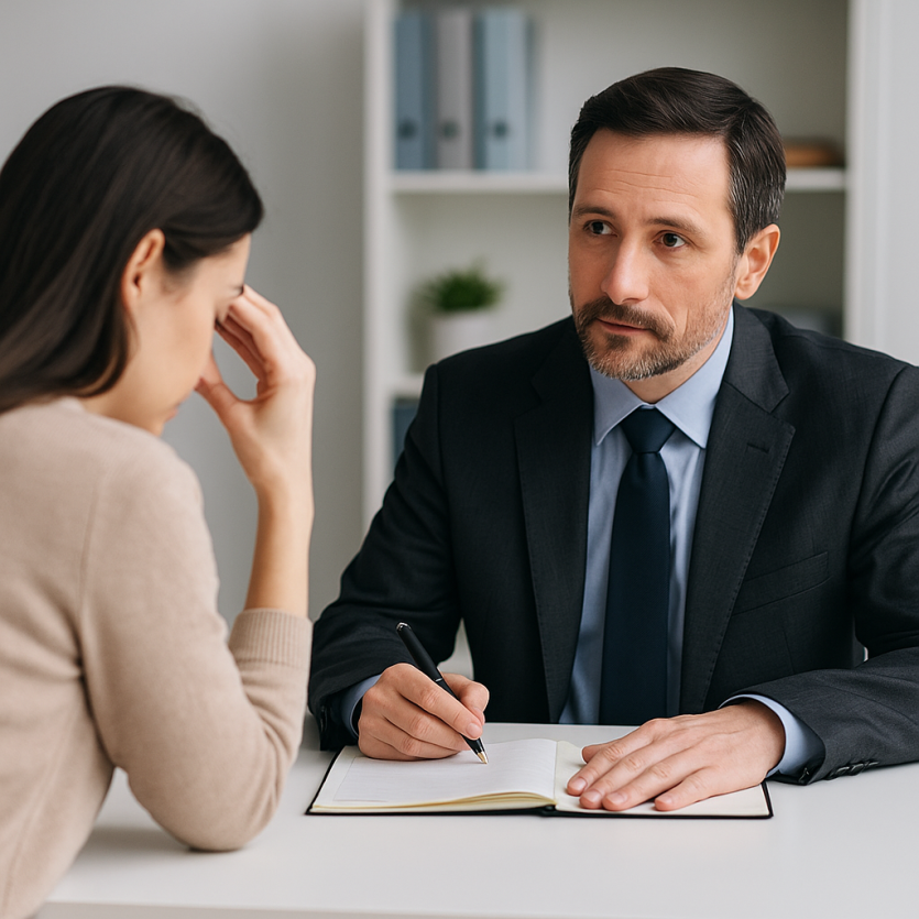 전주흥신소 상담 장면, 전문가가 의뢰인의 상황을 듣고 상담을 진행하는 모습의 실제 분위기 이미지